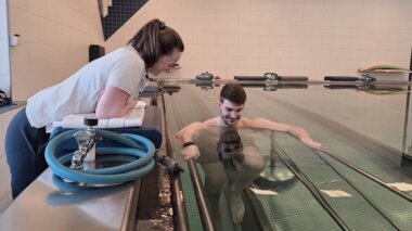 ÖSV-Abfahrer Stefan Eichberger Reha | © Alpentherme Gastein