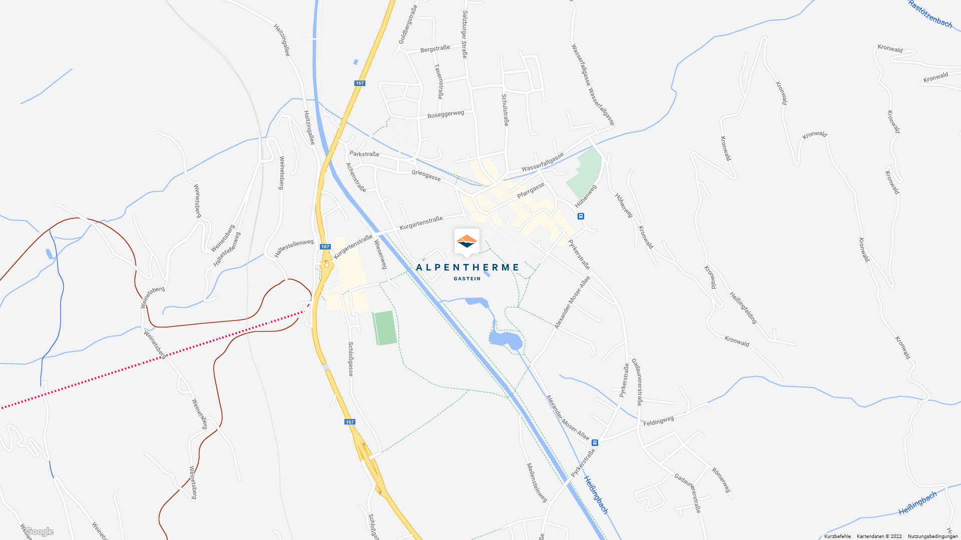Alpentherme Gastein - Karte